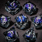 7-Piece Longan Eye Liquid Core Resin Dice Set – Sharp Edge Polyhedral Dice for Dungeons & Dragons, Pathfinder & RPG Tabletop Game Gamers Guild