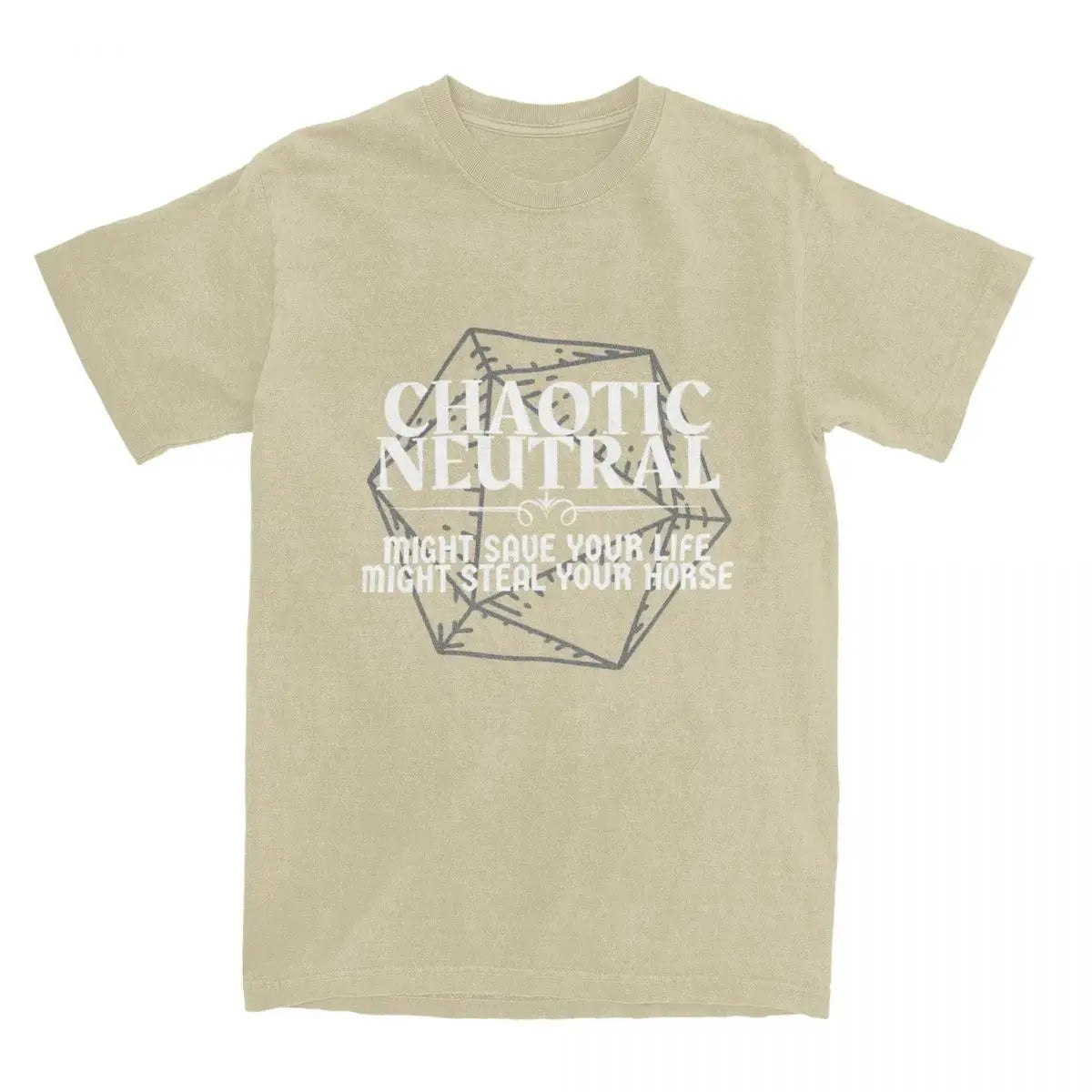 Chaotic Neutral Might Save Your Life T-Shirt – Funny DND Graphic Tee for Men & Women | Cotton RPG Top Gamers Guild