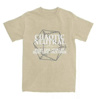 Chaotic Neutral Might Save Your Life T-Shirt – Funny DND Graphic Tee for Men & Women | Cotton RPG Top Gamers Guild