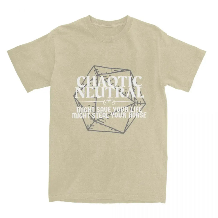 Chaotic Neutral Might Save Your Life T-Shirt – Funny DND Graphic Tee for Men & Women | Cotton RPG Top Gamers Guild