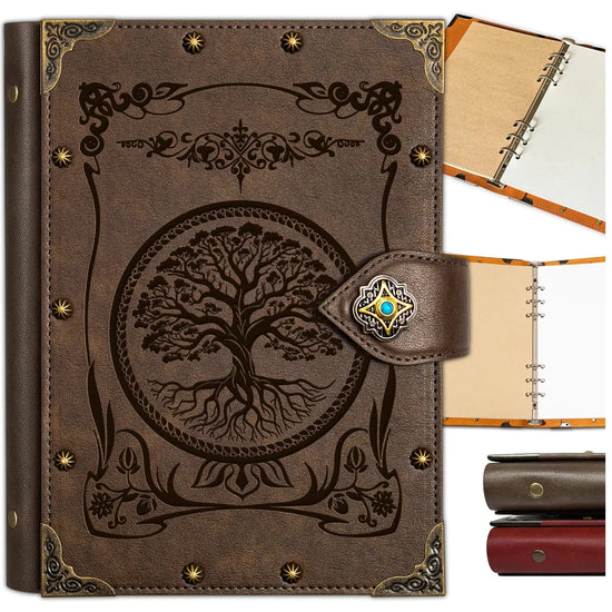 Tree of Life RPG Notebook – A5 Leather Journal for DND, Fantasy Writing & Dungeon Master Notes Gamers Guild