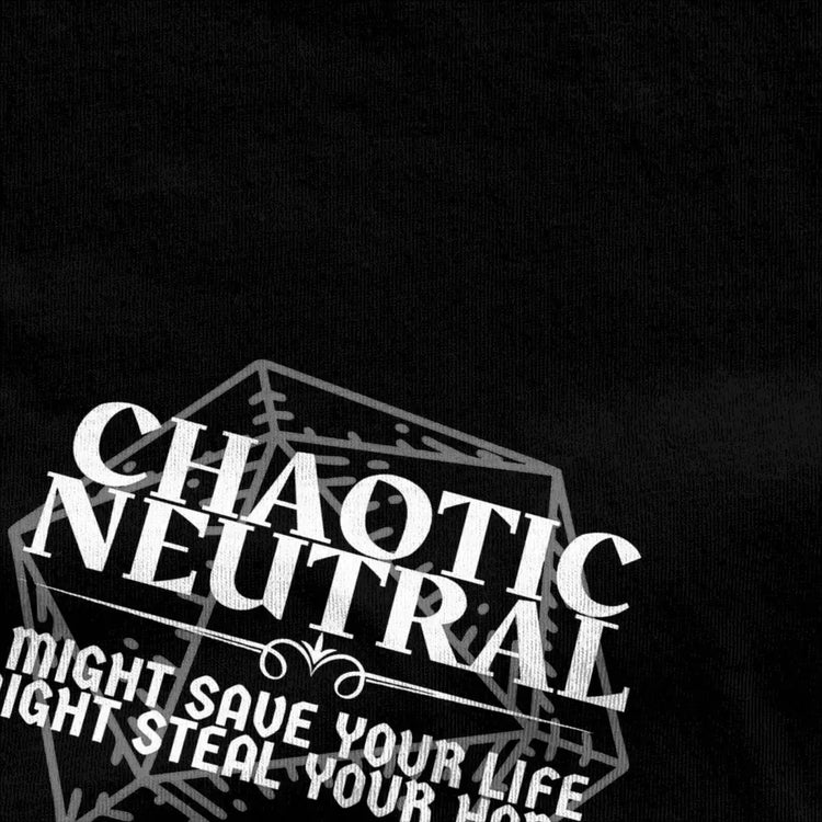 Chaotic Neutral Might Save Your Life T-Shirt – Funny DND Graphic Tee for Men & Women | Cotton RPG Top Gamers Guild