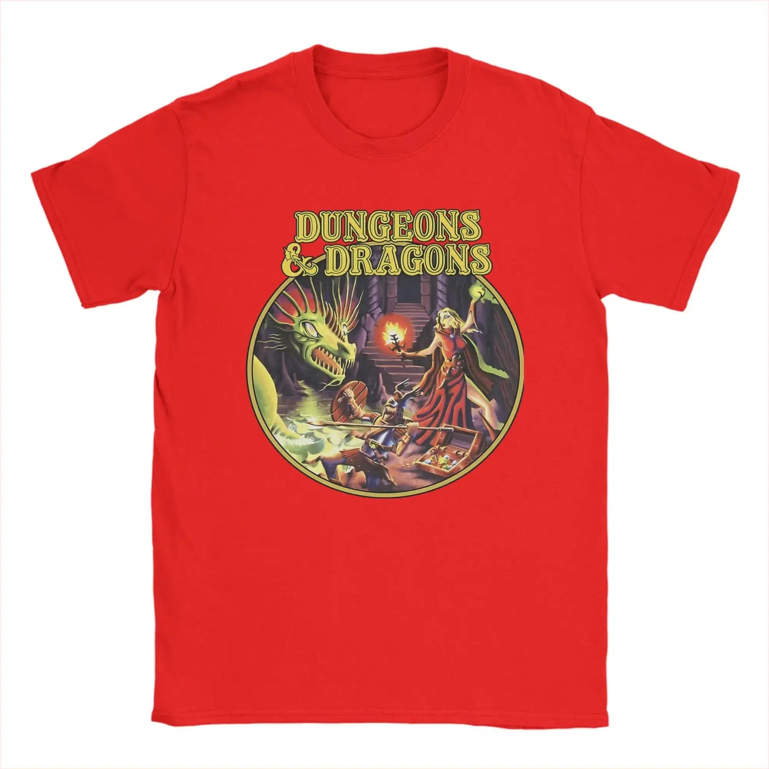 Dungeons & Dragons Men’s Vintage Cotton T-Shirt – Casual O-Neck Short Sleeve Tee for RPG Fans Gamers Guild