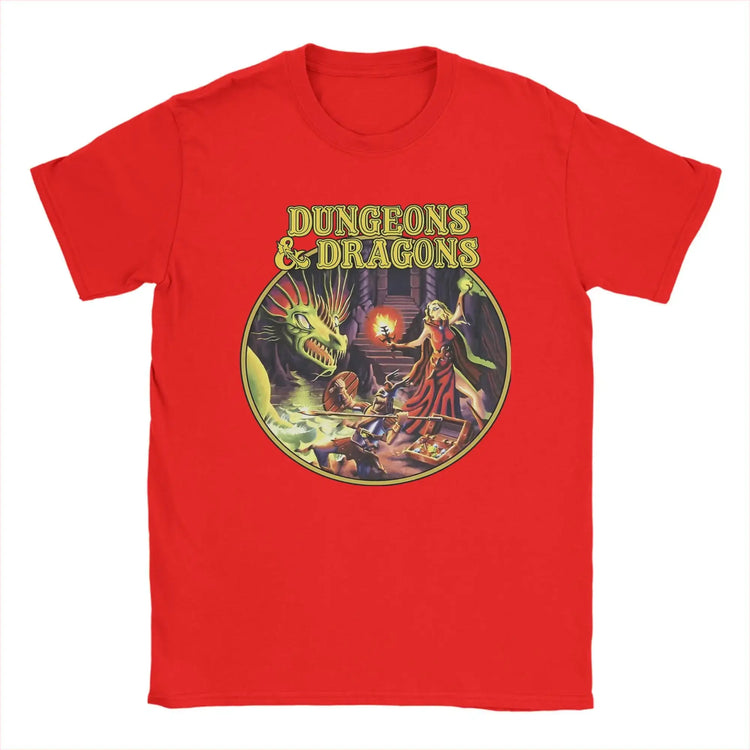 Dungeons & Dragons Men’s Vintage Cotton T-Shirt – Casual O-Neck Short Sleeve Tee for RPG Fans Gamers Guild