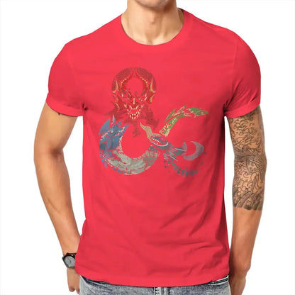 Dragon DND Men’s T-Shirt – Fantasy Graphic Tee | Casual Cotton O-Neck Top Gamers Guild