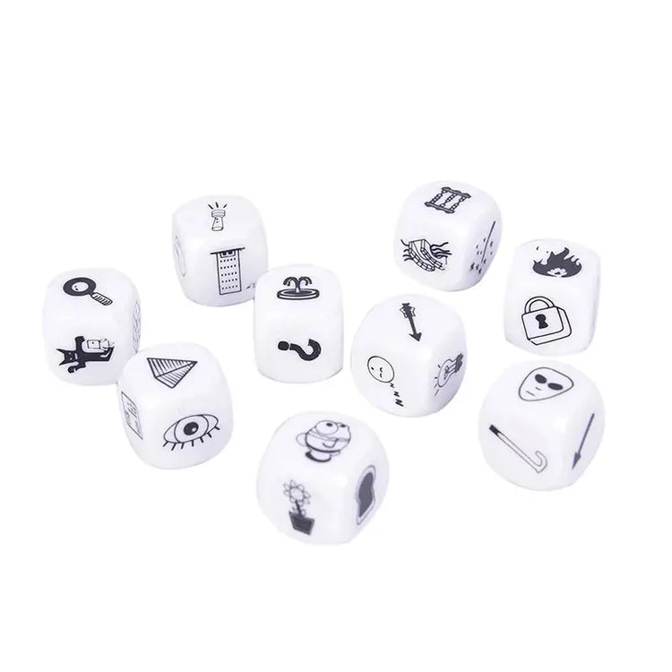 Story Dice Set – 9-Piece Acrylic Puzzle Dice for Creative Storytelling & Board Games  Kids & RPG-Friendly Gamers Guild