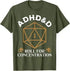 ADHD&D Roll for Concentration T-Shirt – Funny RPG Graphic Tee | Vintage Gamer Shirt for Men & Women Gamers Guild