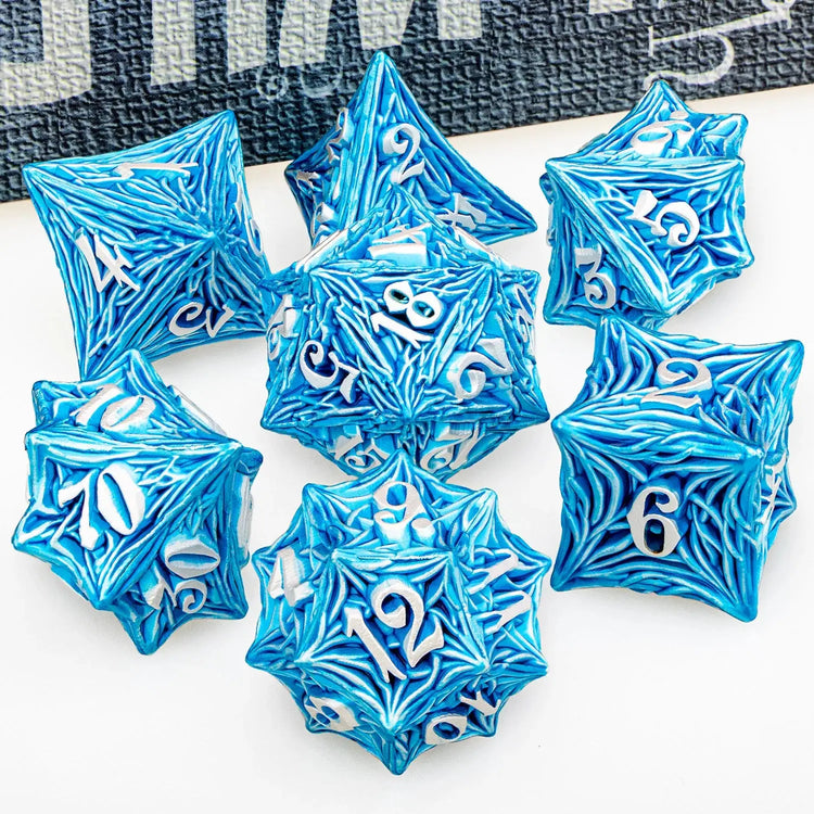 Tree Root Metal Dice Set – Red Polyhedral Dice for D&D, Pathfinder & RPGs Gamers Guild