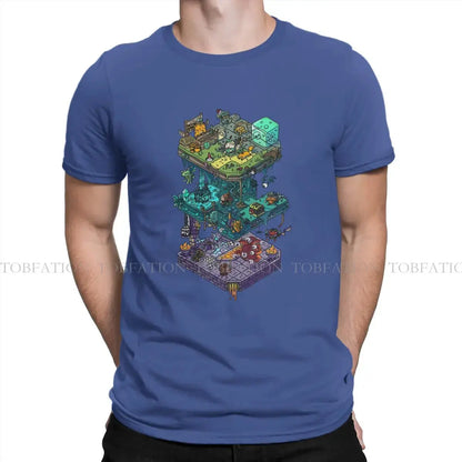 Dungeons & Isometric Dragons Cotton T-Shirt – Casual DND Dice Graphic Tee for Men, Streetwear Style Gift Gamers Guild