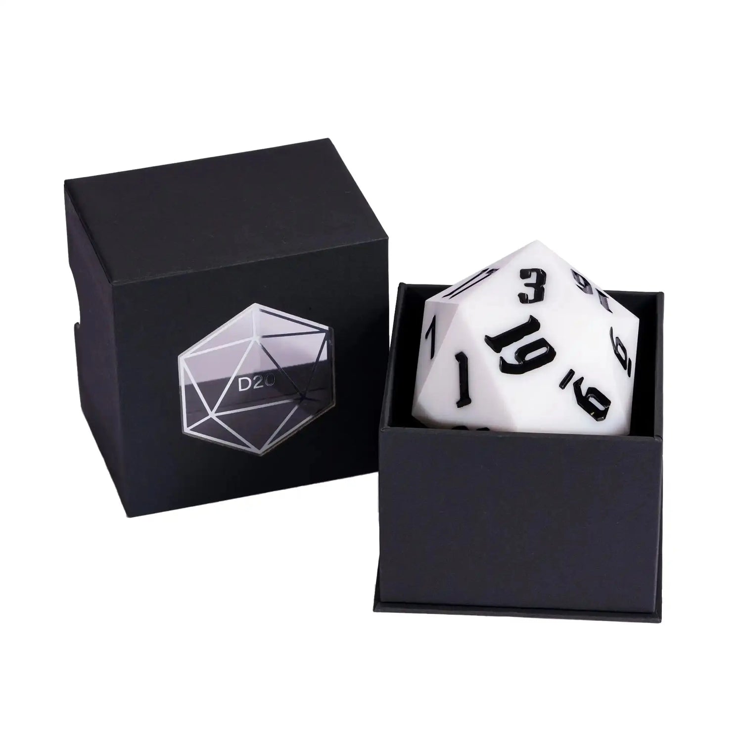 Crystal 55mm D20 Dice – Oversized Acrylic Polyhedral Die for D&D, RPGs & Party Games  Transparent or Solid Color Gamers Guild