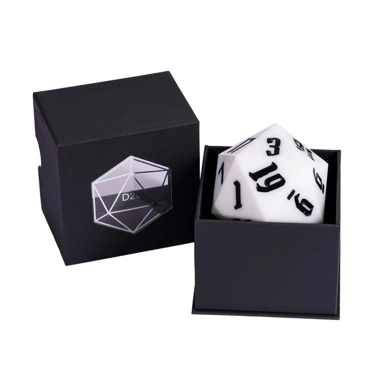 Crystal 55mm D20 Dice – Oversized Acrylic Polyhedral Die for D&D, RPGs & Party Games  Transparent or Solid Color Gamers Guild