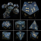 Purple Crystal Stone & Gem Dice Set – Sharp Edge Polyhedral Dice for D&D, Pathfinder & RPGs Gamers Guild