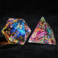 Colorful Gemstone Pirate Dice Set – 7pc Resin Polyhedral Dice with Golden Script for DND, RPG & Tabletop Campaigns Gamers Guild