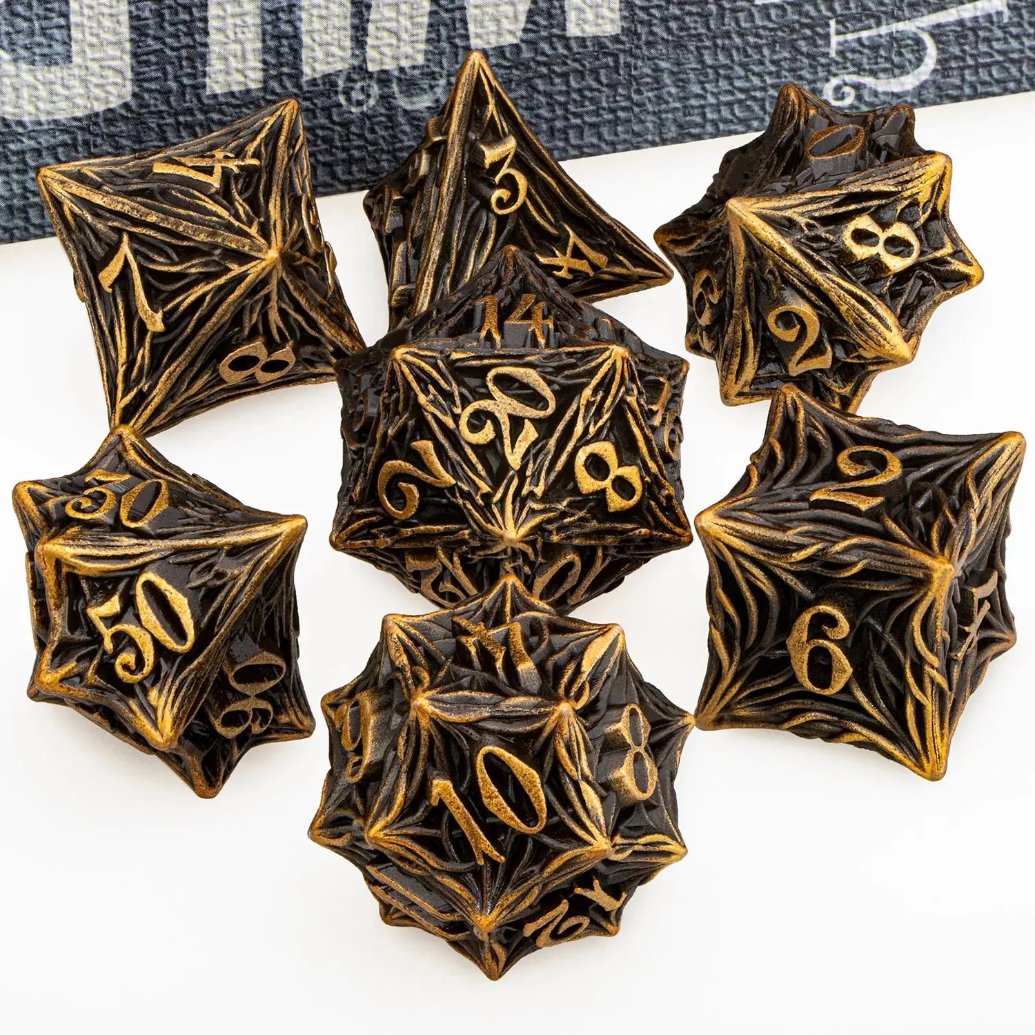Tree Root Metal Dice Set – Red Polyhedral Dice for D&D, Pathfinder & RPGs Gamers Guild