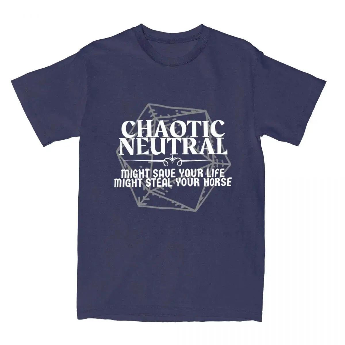 Chaotic Neutral Might Save Your Life T-Shirt – Funny DND Graphic Tee for Men & Women | Cotton RPG Top Gamers Guild