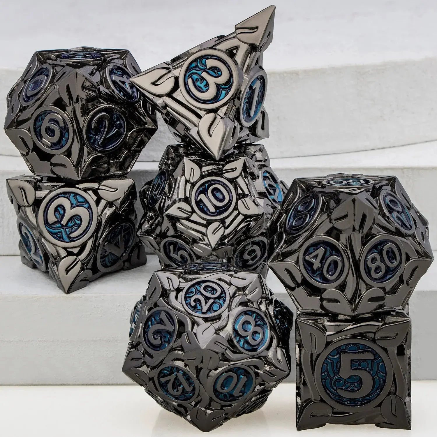 Tree Root Metal Dice Set – Red Polyhedral Dice for D&D, Pathfinder & RPGs Gamers Guild