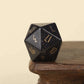 Crystal Quartz D20 – Handwritten Font Gemstone Dice for DND, Pathfinder & RPG Star Path Adventures Gamers Guild