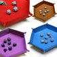 Foldable Hexagon Dice Tray – Felt Rolling Tray for DND, RPG & Tabletop Games Gamers Guild