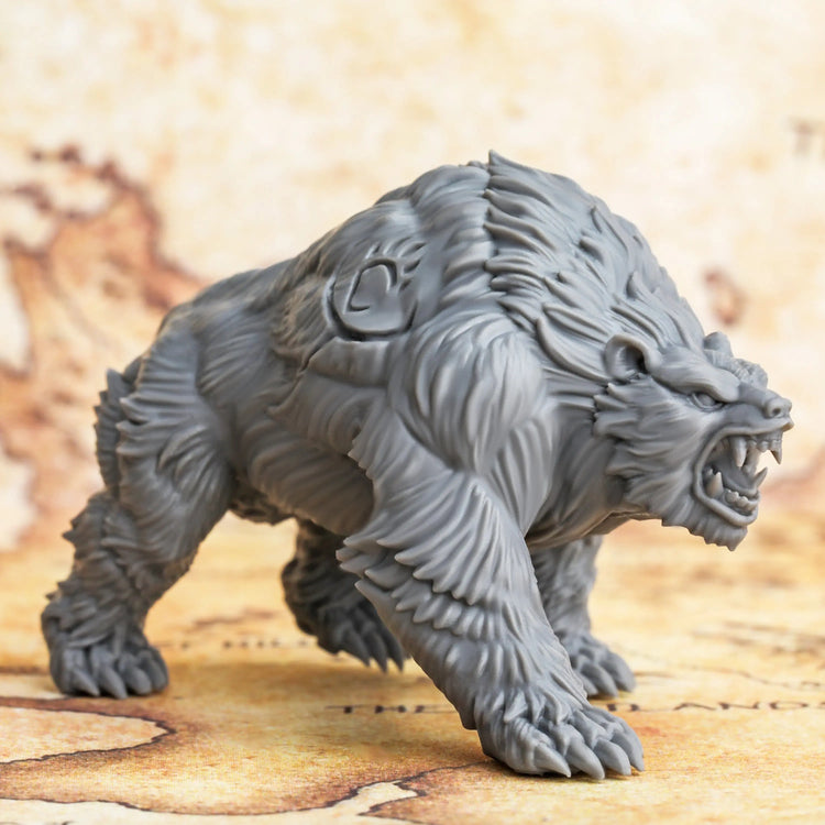 Bear Gauldurbjorn – Skadi’s Companion Miniature  3D Printed Resin Beast for Fantasy RPGs Gamers Guild