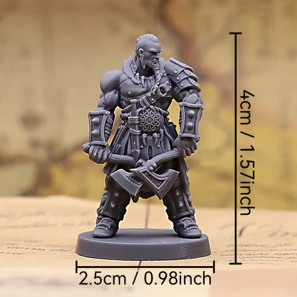 Barbarian & Human Miniatures – Resin Fantasy Duo for RPGs & Display Gamers Guild