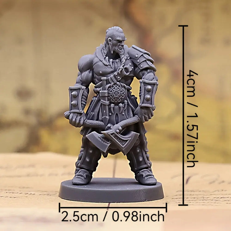 Barbarian & Human Miniatures – Resin Fantasy Duo for RPGs & Display Gamers Guild