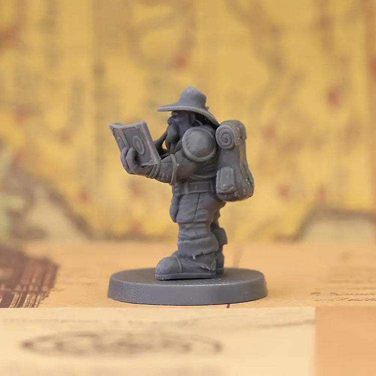 Dwarf Archeologist Miniature – Rugged Tabletop Explorer Gamers Guild