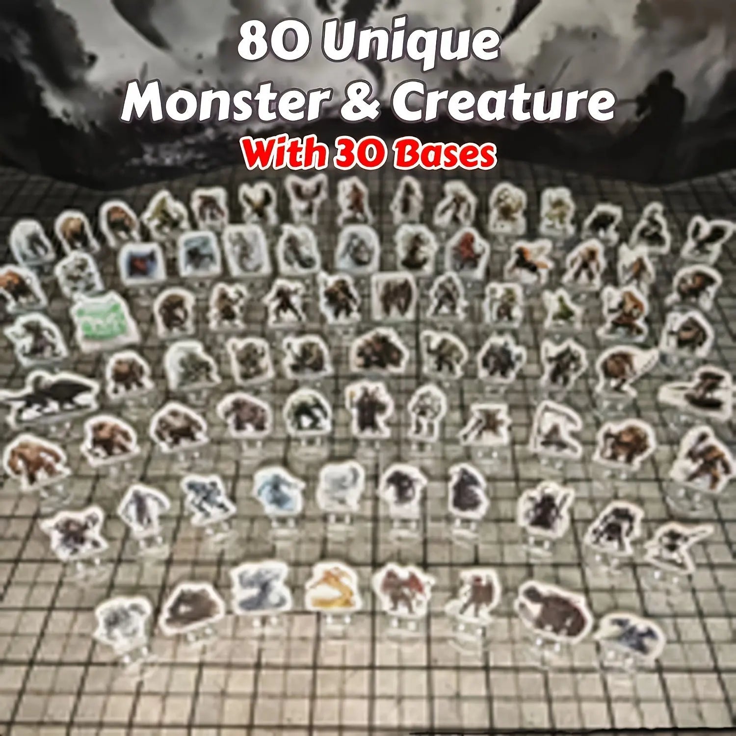 2D DND Miniatures Set Hard Cardboard Standee Heroes Gamers Guild