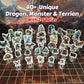 2D DND Miniatures Set Hard Cardboard Standee Heroes Gamers Guild