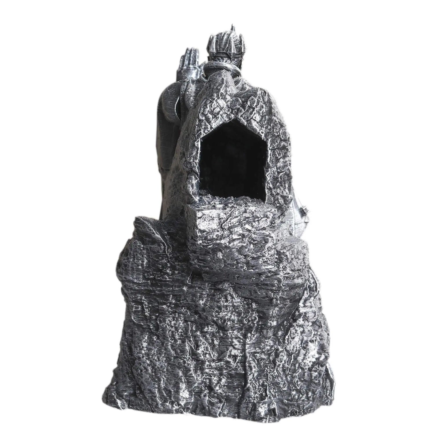 Retro Hand-Painted Dice Tower & Tray – 3D Printed “Statue of the Gods” Roller for D&D, Pathfinder & RPG Gamers Guild