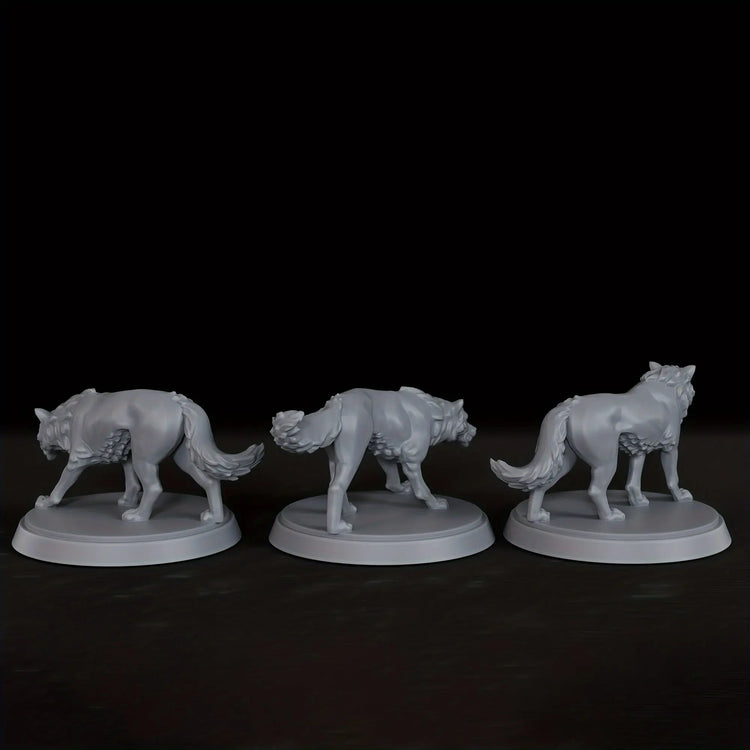 Wolf Pack Miniatures – Set of 3 Fierce Creatures for TTRPG Encounters Gamers Guild