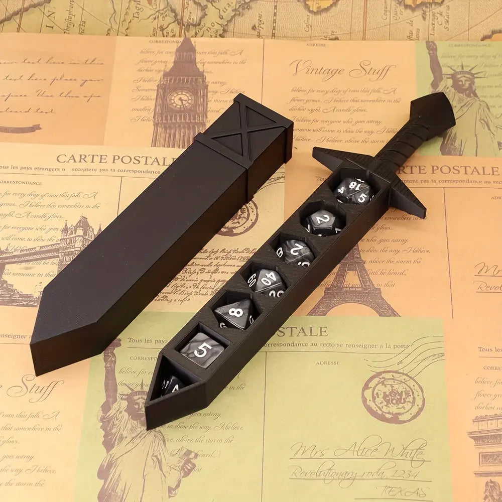 Anime-Inspired RPG Dice Sword Set – Tabletop Dice Storage Display for D&D & TTRPG Gamers Gamers Guild