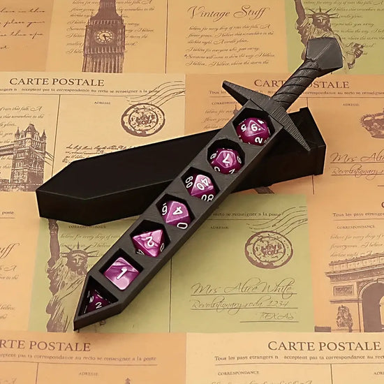 Anime-Inspired RPG Dice Sword Set – Tabletop Dice Storage Display for D&D & TTRPG Gamers Gamers Guild