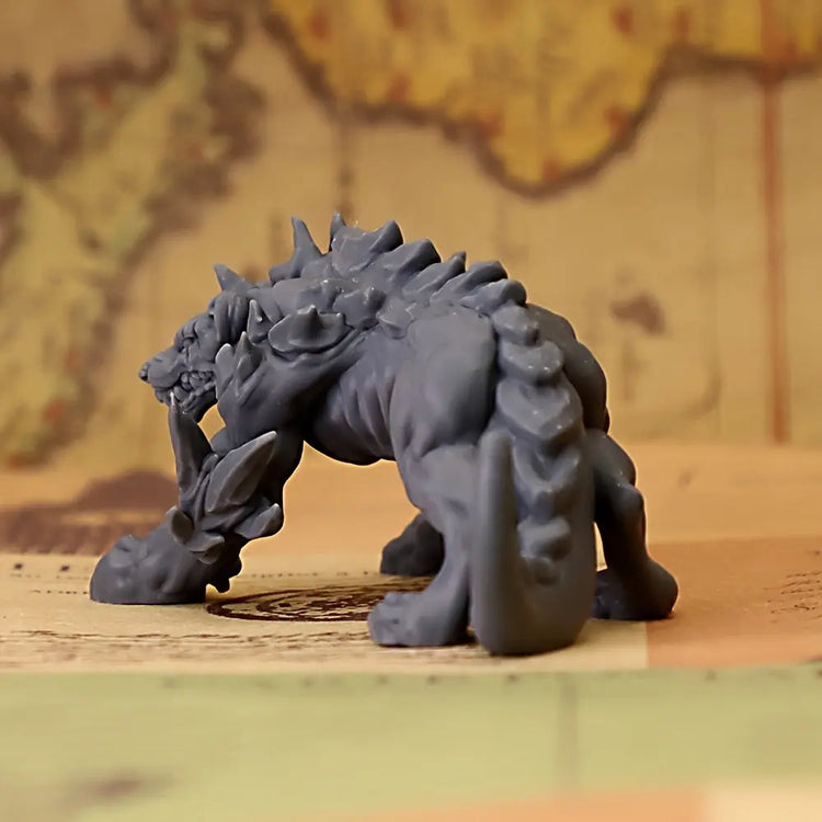 Cerberus Monster Miniature – Unpainted Three-Headed Beast for Tactical Tabletop RPGs Gamers Guild