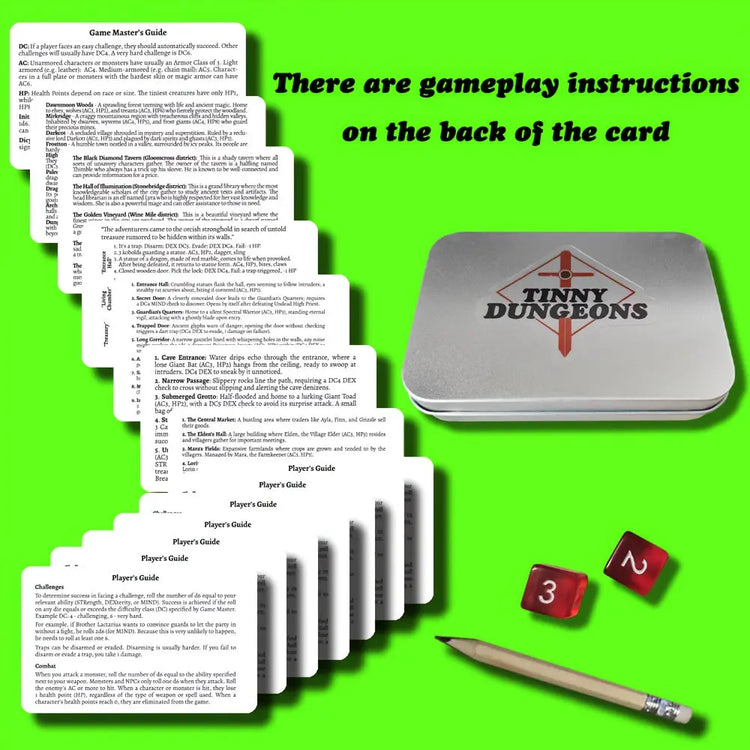 Pocket D&D Adventure Set — Portable Paper RPG Kit with Map | Minimalist Role Playing Game for Travel & Party Sessions Gamers Guild