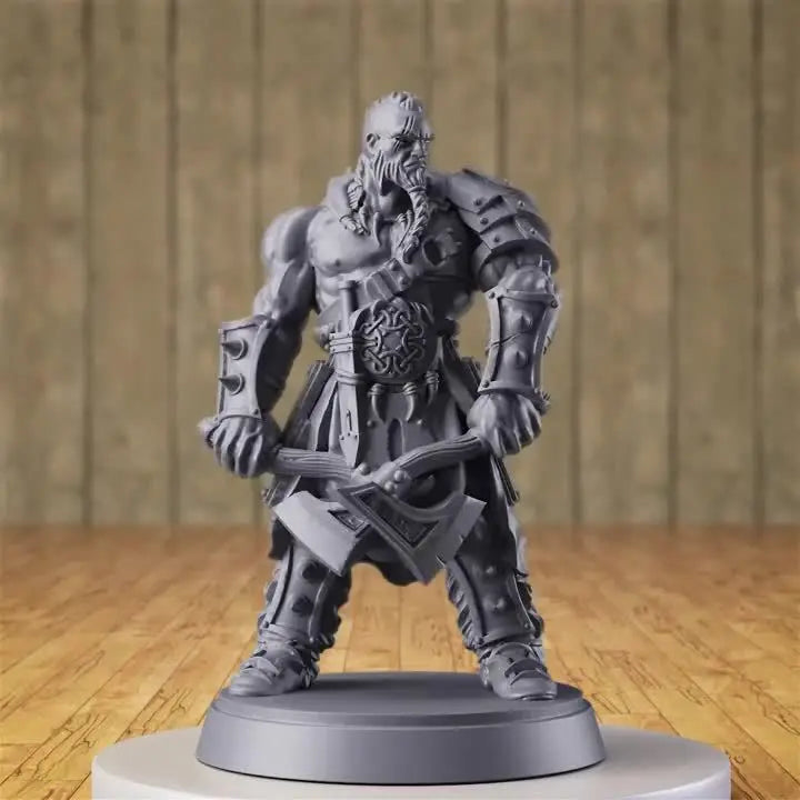 Barbarian & Human Miniatures – Resin Fantasy Duo for RPGs & Display Gamers Guild