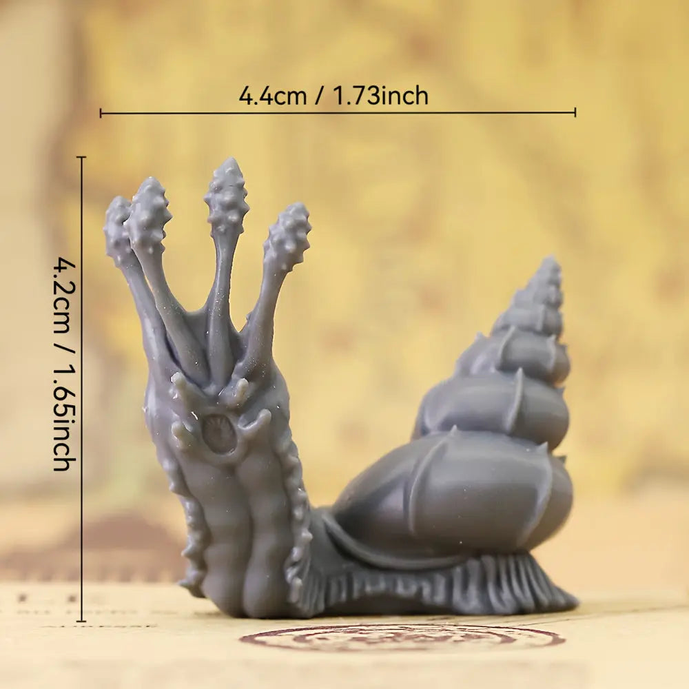 Radiation Snail Miniature – Mutated Resin Beast for RPG Encounters Gamers Guild