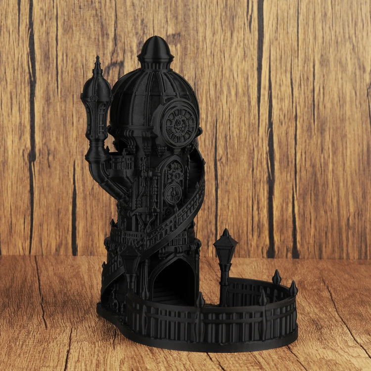 OMGLOBAL Octahedron Dice Tower – Hand-Painted 3D Printed Roller for D&D, Pathfinder & TTRPGs Gamers Guild
