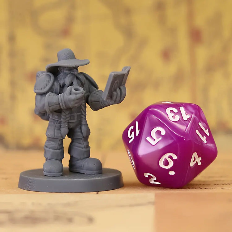 Dwarf Archeologist Miniature – Rugged Tabletop Explorer Gamers Guild
