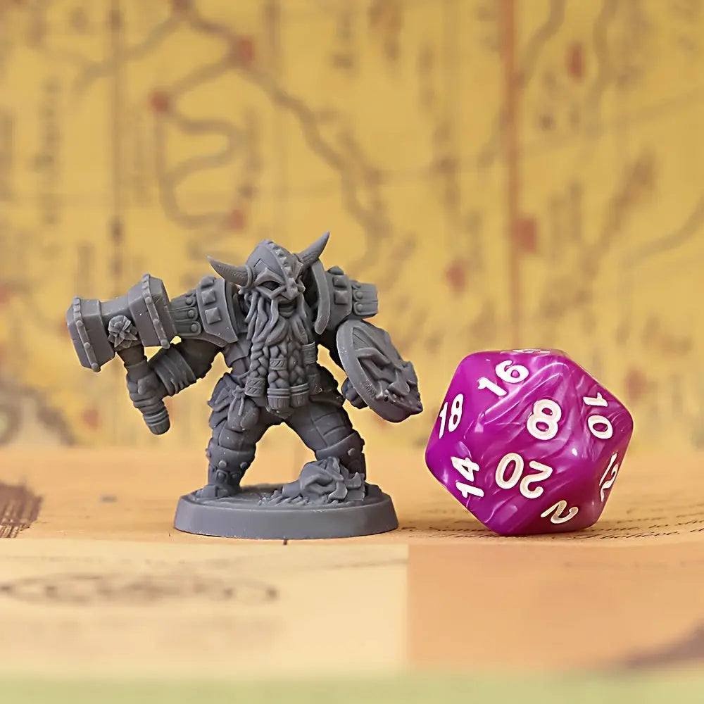 Dwarf Heritage Defense Miniature – 3D Printed Axe & Shield Warrior for TTRPGs Gamers Guild