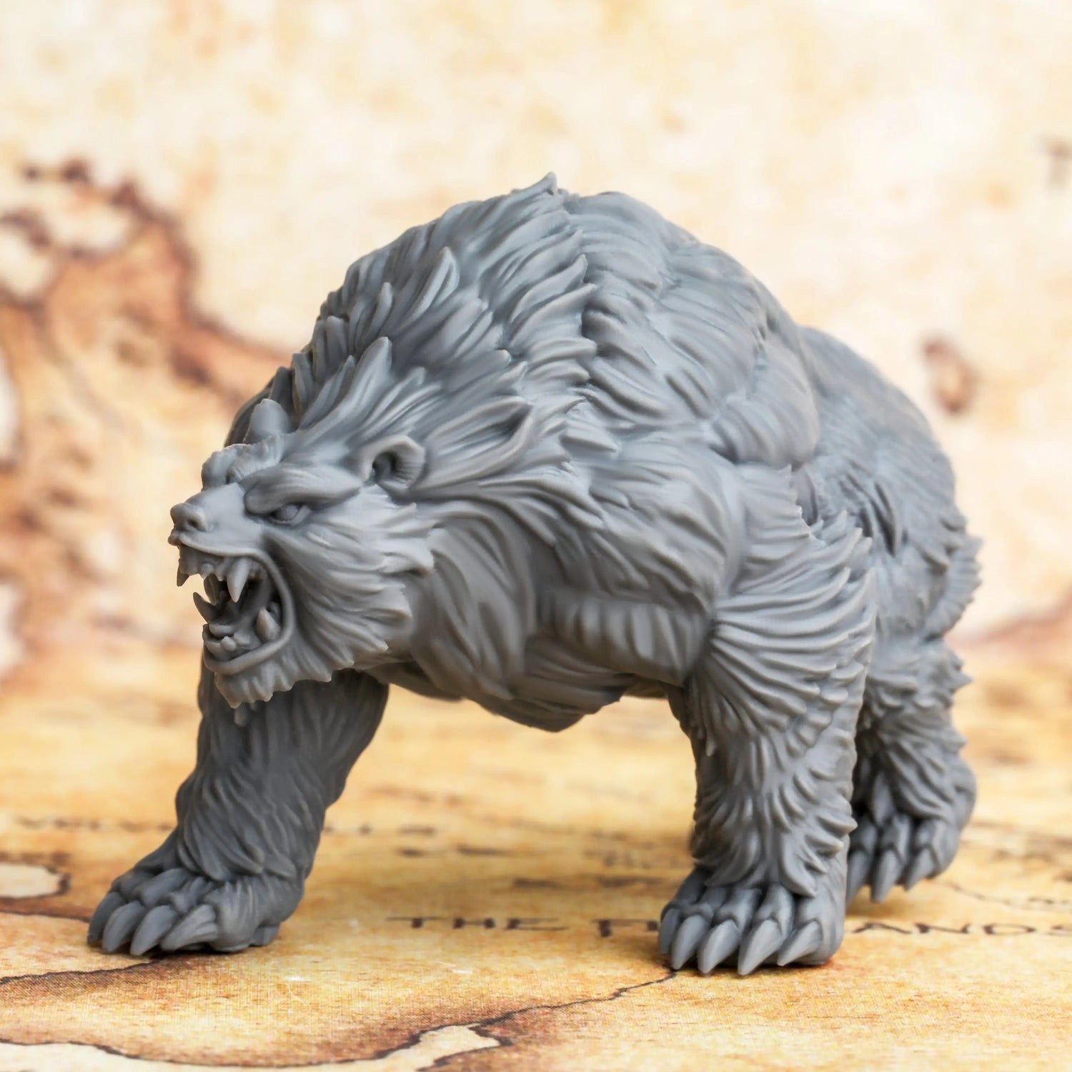 Bear Gauldurbjorn – Skadi’s Companion Miniature  3D Printed Resin Beast for Fantasy RPGs Gamers Guild