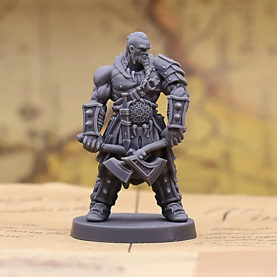 Barbarian & Human Miniatures – Resin Fantasy Duo for RPGs & Display Gamers Guild