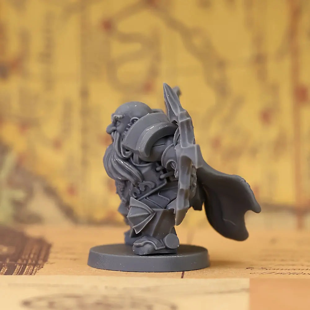 Barbed-Wound Dwarf Miniature – 3D Printed ABS Hero for TTRPG Combat Gamers Guild