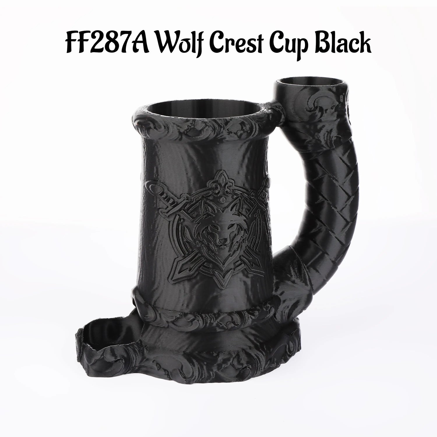 Druid Wolf Crest Dice Tower Mug – Hand-Painted Dice Roller & Drink Holder for D&D, Pathfinder & RPG Gamers Guild