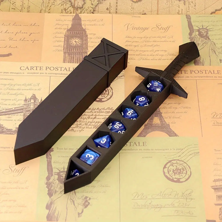 Anime-Inspired RPG Dice Sword Set – Tabletop Dice Storage Display for D&D & TTRPG Gamers Gamers Guild
